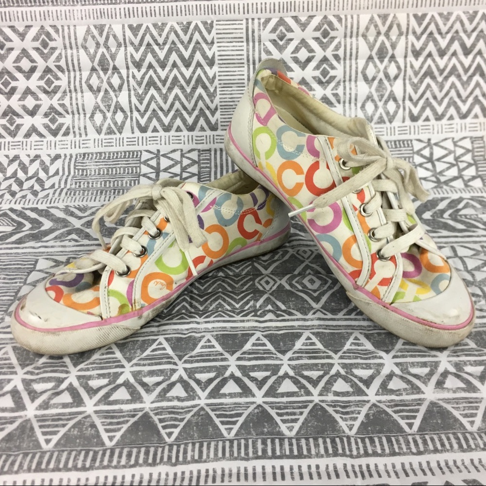 Coach Sneakers Multi Color Size 7.5